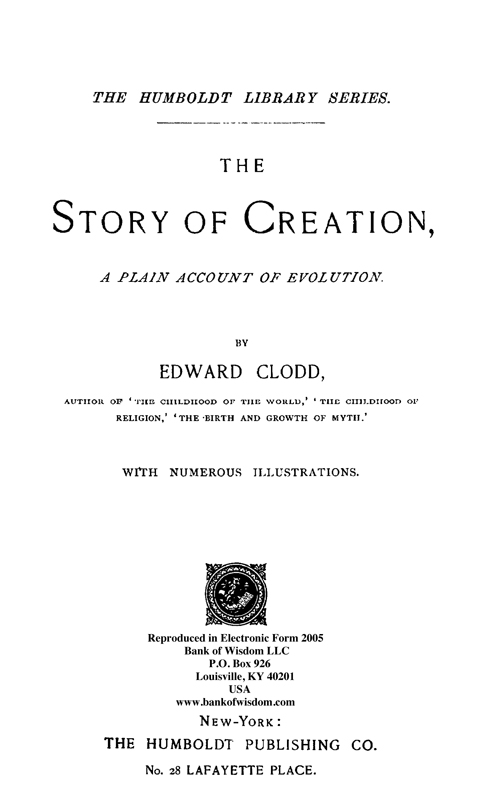 (image for) The Story Of Creation